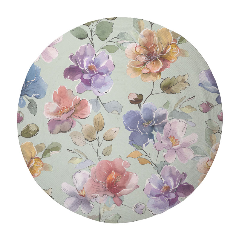 Tapis tressé Blossom Stream, Rond 5 pi