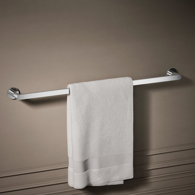 18" Wall Mounted Towel Bar, 30"W, Polished Chrome