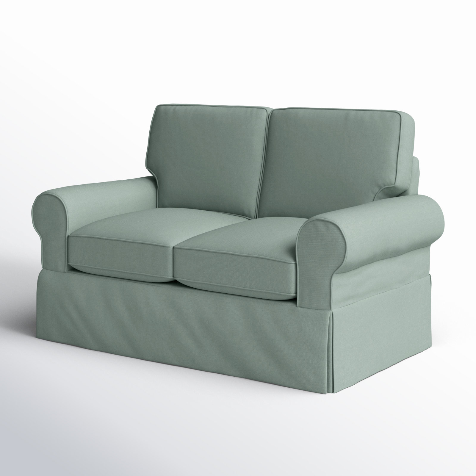 Porter 62'' Slipcovered Loveseat, Bayou Spray Canvas