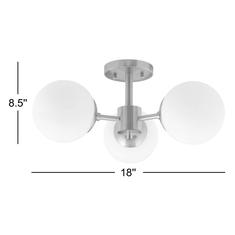Bradwell Glass Semi Flush Mount
