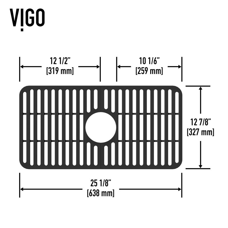 Grille en silicone grille d'évier, Noir mat