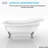 67" x 32" Clawfoot Soaking Freestanding Acrylic Bathtub