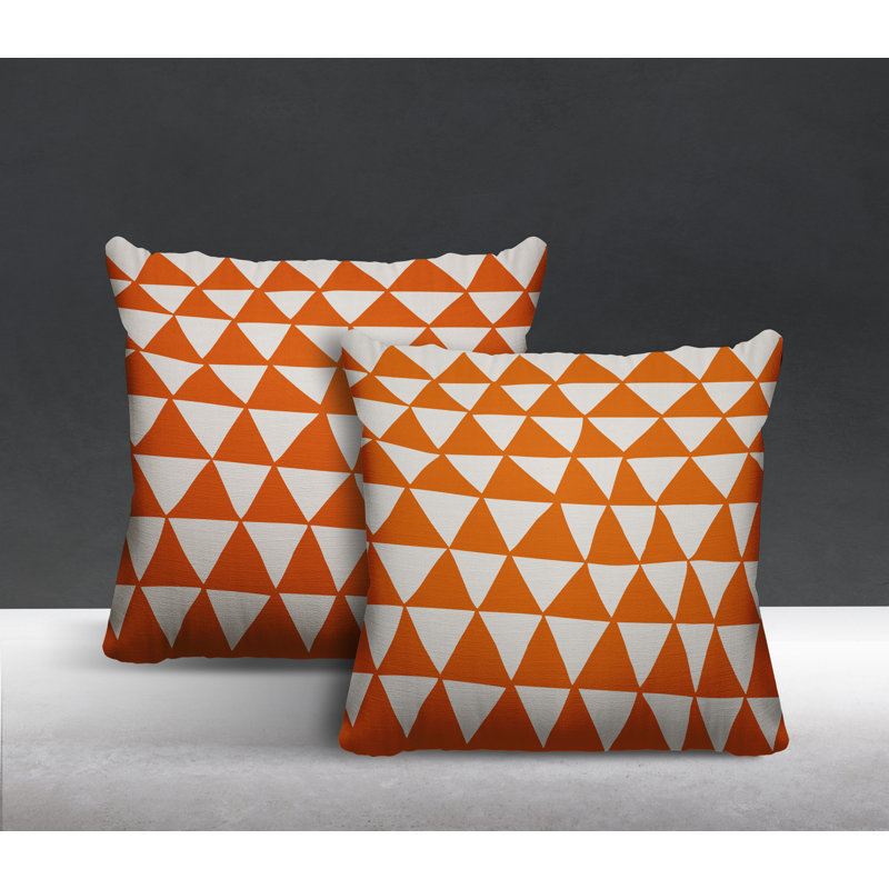  Coussin intérieur / extérieur, L 15 po x H 15 po, Orange