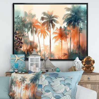 Majestic Tropical Palm Trees I - Tree Floral Canvas Art