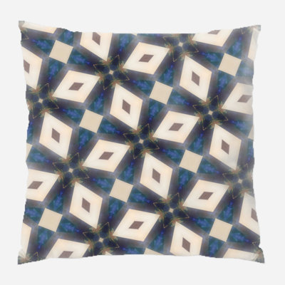 Geometric Microsuede Reversible Throw Pillow