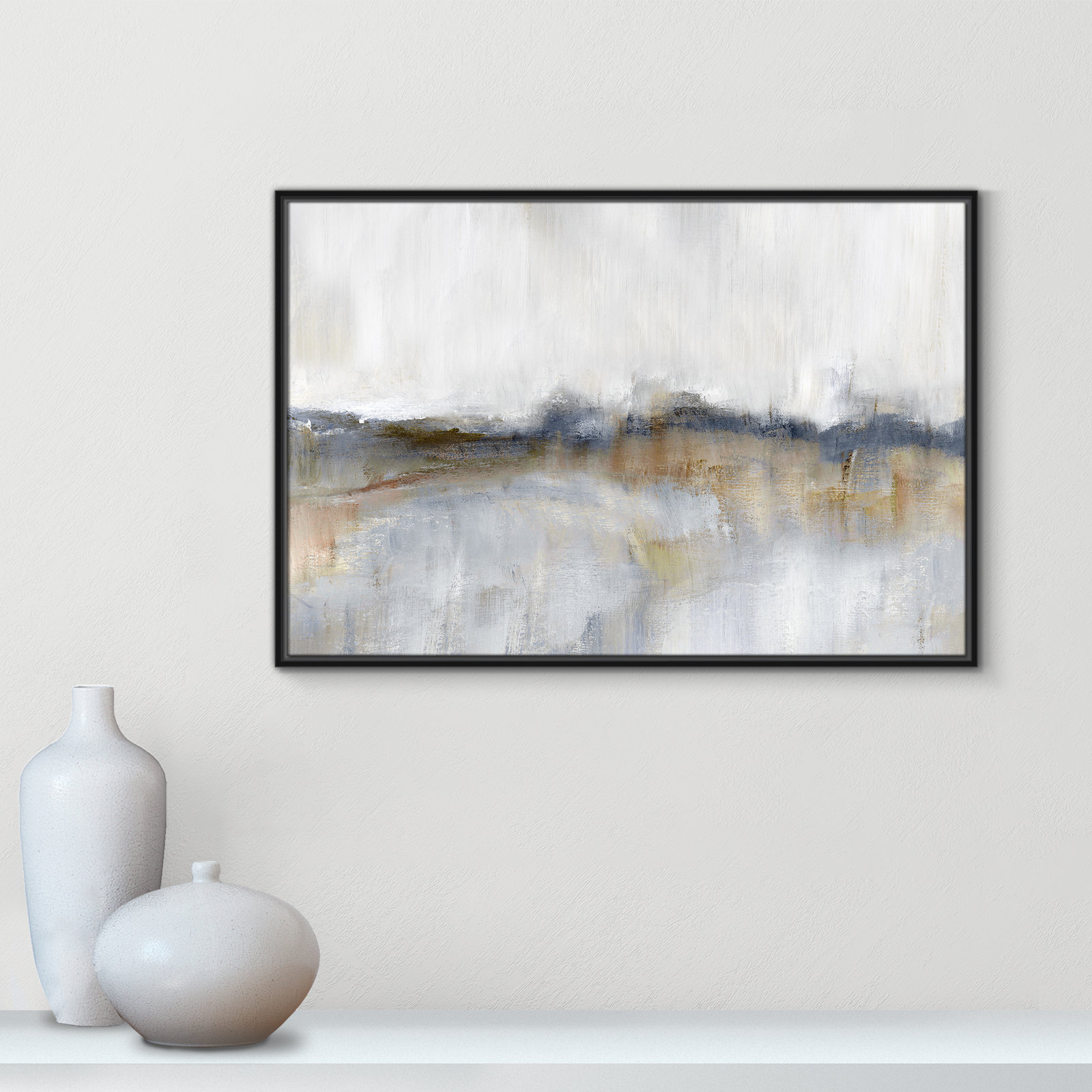 Autumnal Tide by Nan - Floater Frame Print on Canvas, 25.5" H x 37.5" W, Espresso