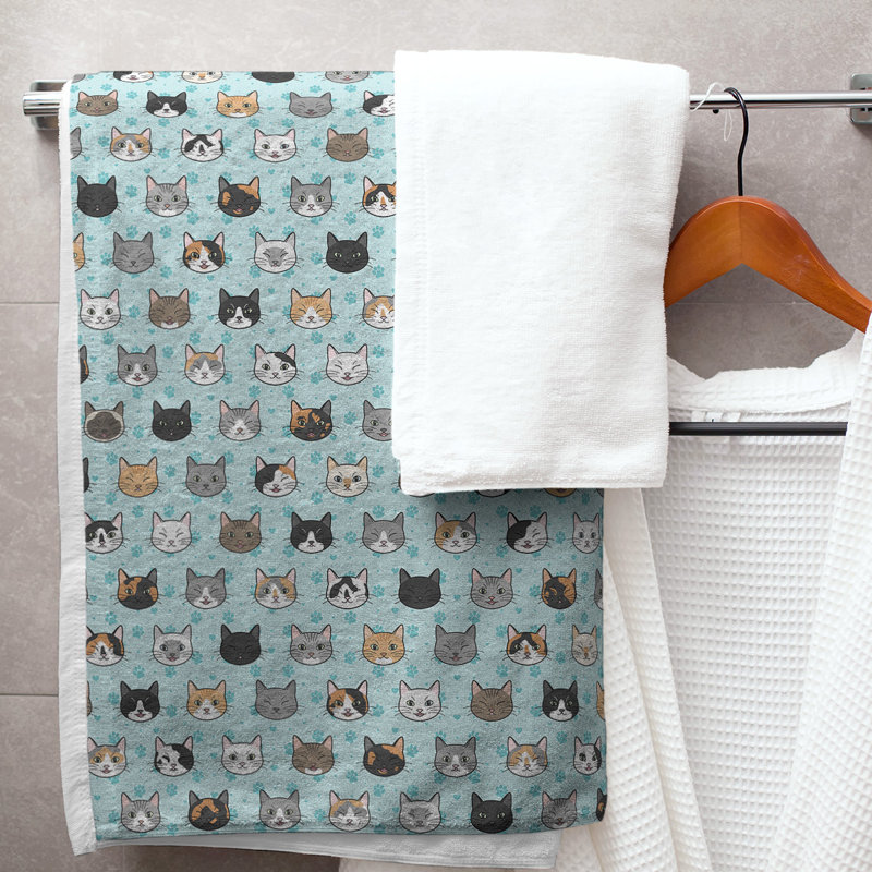 Serviette de bain Kitty Cat, sarcelle