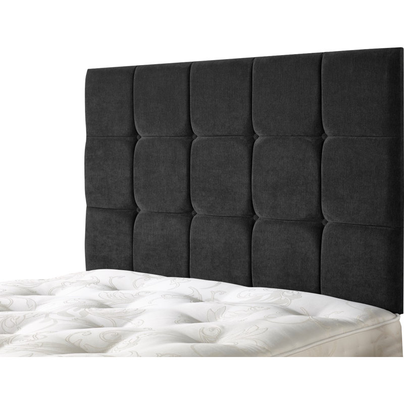 Upholstered Headboard, Small Double (4'), Charcoal