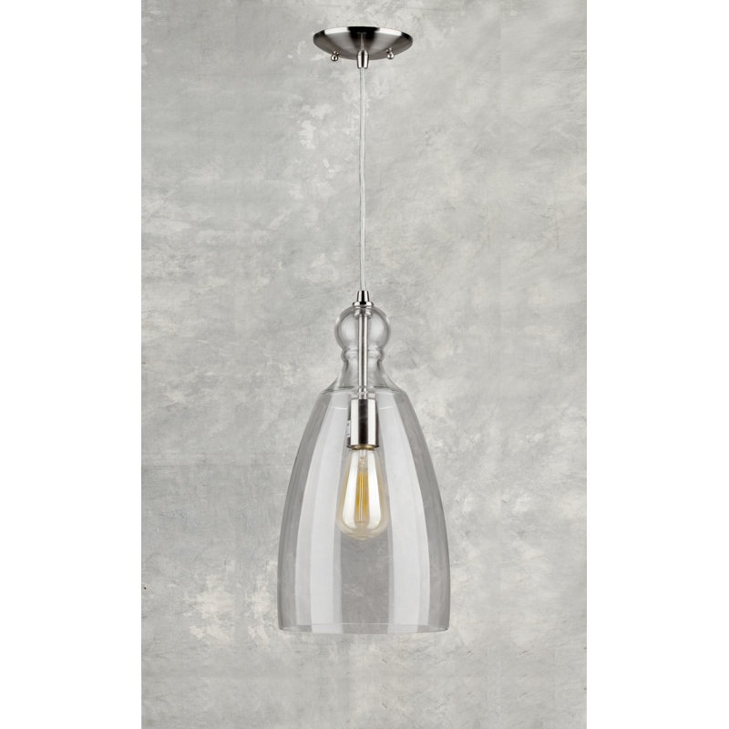 Gerome 1 - Light Brushed Nickel Single Pendant