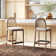 Cossette Upholstered Counter Stool with Solid Wood Frame