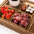 Wooden Service Tray And Handle, Rectangular Plate Entertainment, Breakfast, Coffee Table, (Rustic/7 Pcs)