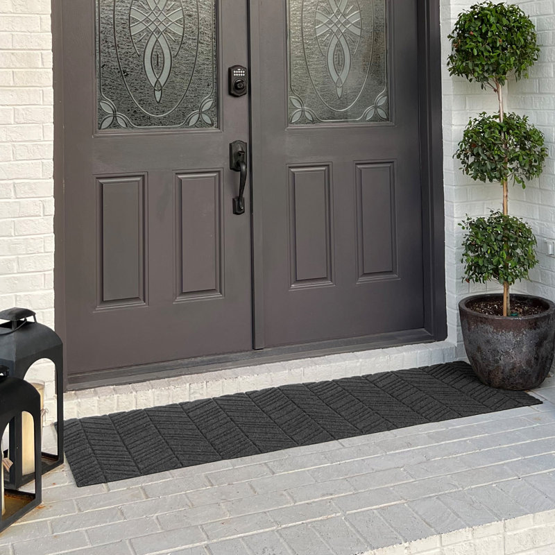 Paillasson intérieur et extérieur antidérapant WaterHog®, L 21,5 po x L 70 po, Graphite