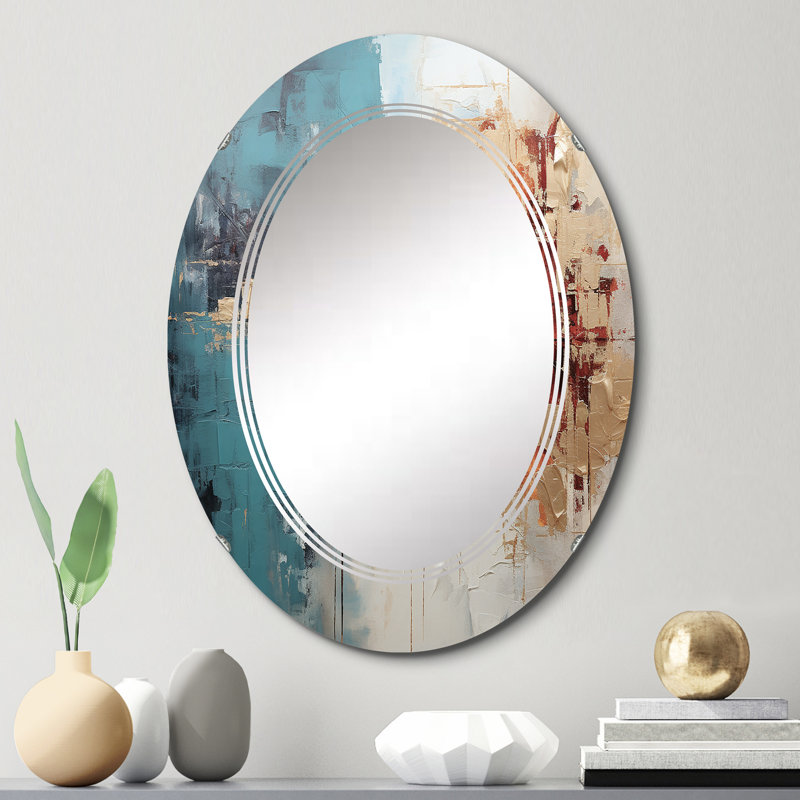 Caddingdon - Miroir mural moderne ovale, 30 po x 20 po
