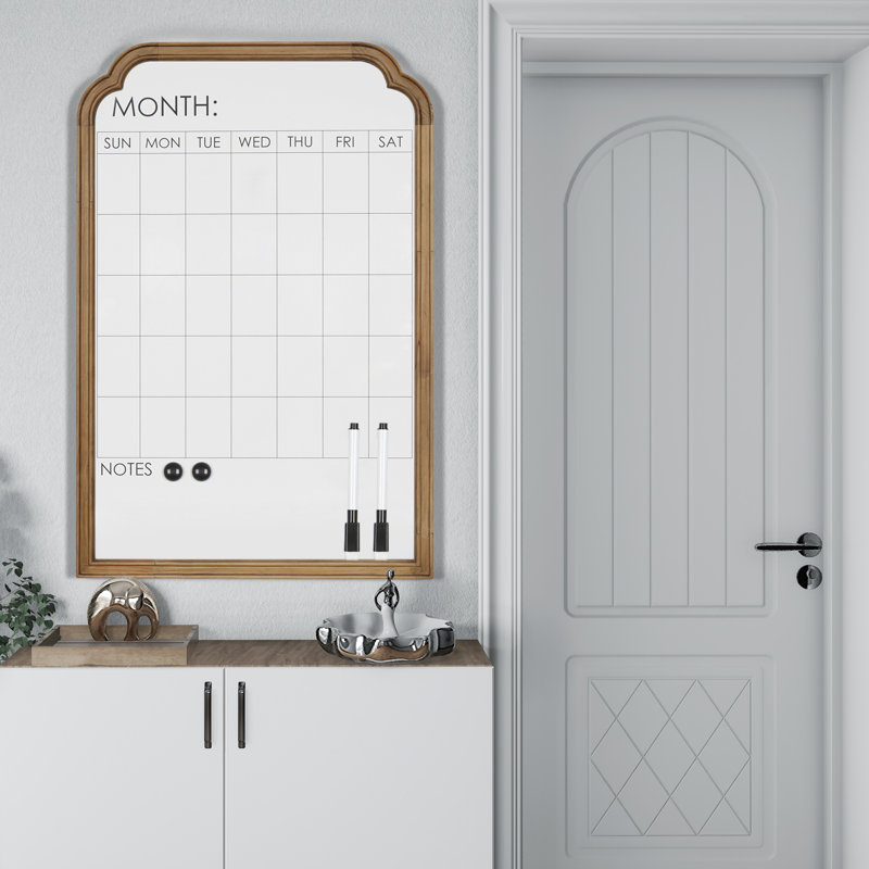 Farmhouse Whiteboard with Wood Frame 24x36in
