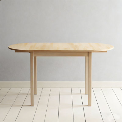 55" Extendable Solid Wood Kitchen Table , Oval Drop Leaf Tables For Small Spaces, Folding Dining Table For 4-6 People