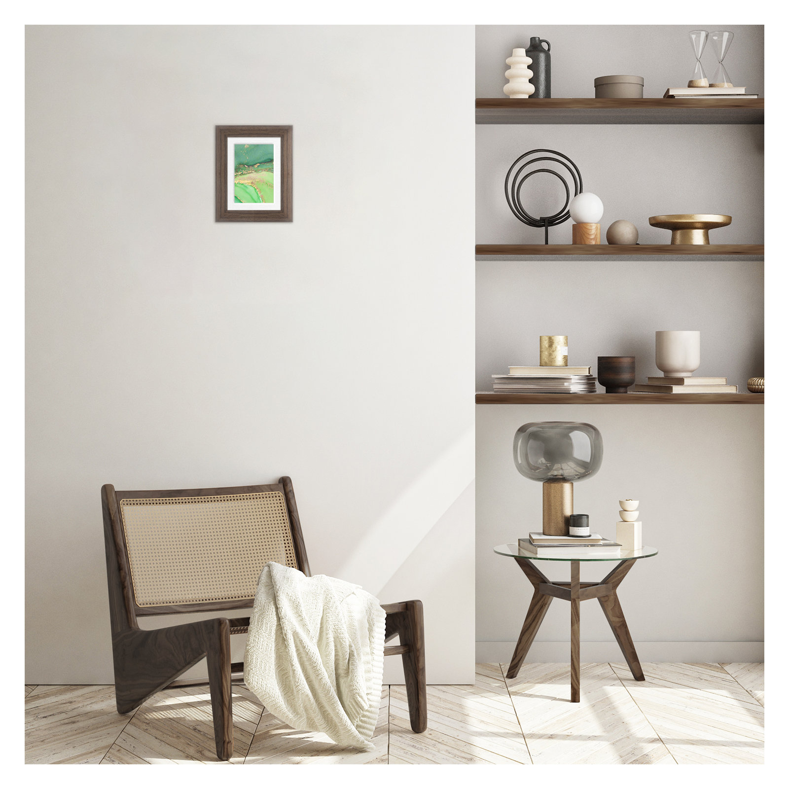 Arkhurst Wood Picture Frame with Mat, 4" x 6", Walnut, 8" x 10"