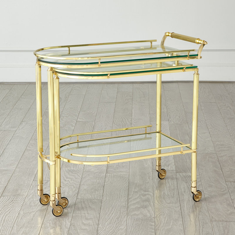 Gallery Glass Wine Bar, Brass