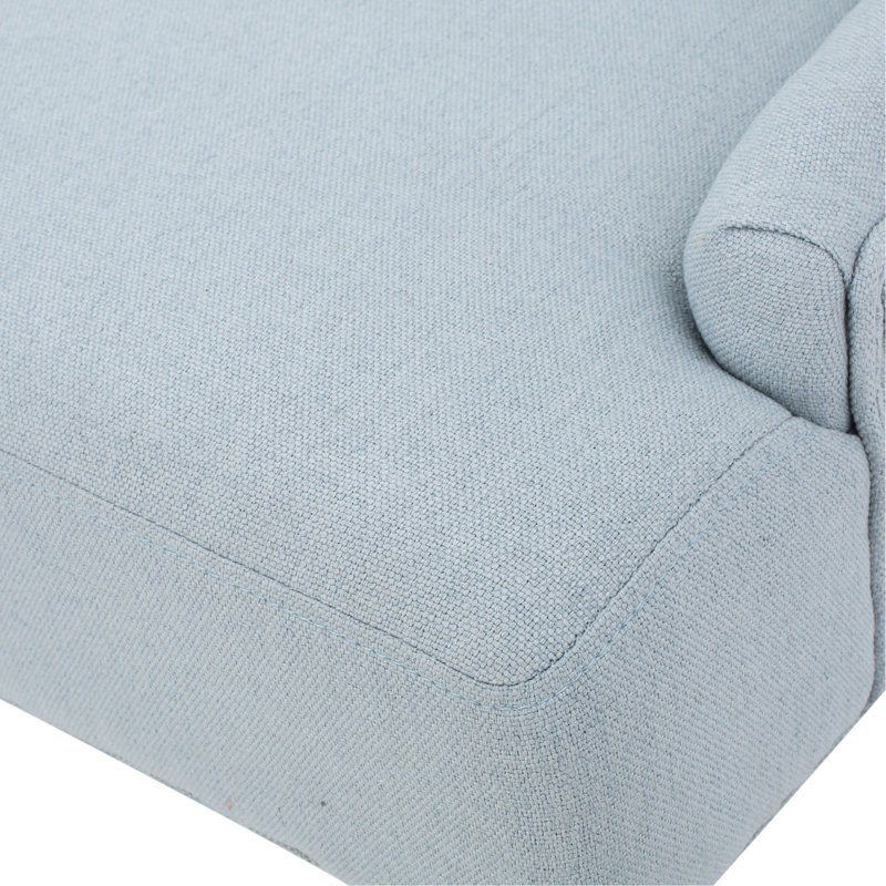 Chaises de salle à manger modernes et bleues avec piqûre en losanges, Bleu clair