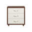 Chapman 3 - Drawer Nightstand in Brown/White