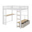 Lit mezzanine double avec bureau intégré et éclairage DEL-1872012928