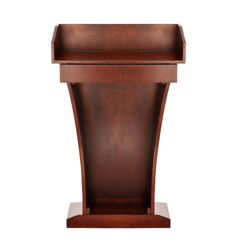Wood Podium Lectern Speaker Stand with Drawer, Cherry