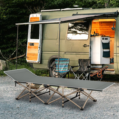 Folding Camping Cot, Portable Outdoor Sleeping Bed Backpacking Cot with Carrying Bag for Hiking Travel
