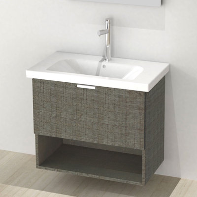 Open 32.3'' Single Bathroom Vanity with Ceramic Top