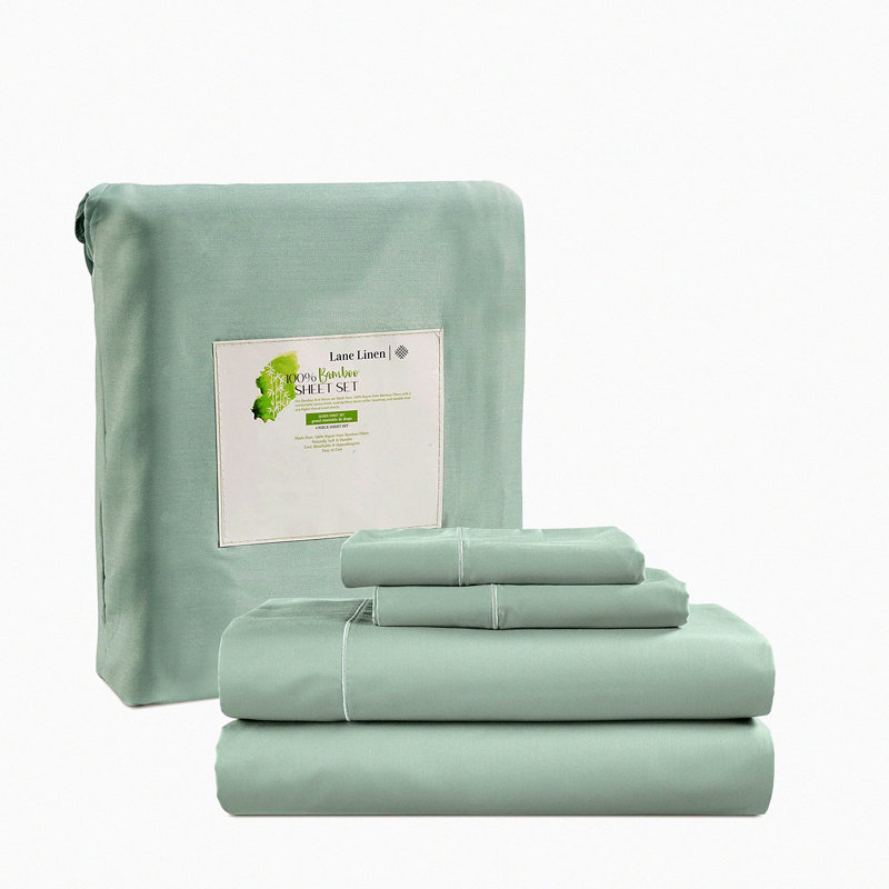 Rayon From Bamboo Bliss Cooling Queen Sheet Set - Silky Soft Breathable Bedding with Deep Pockets - Hotel Luxury Simply Pillowcases - Queen Size Up to 16"