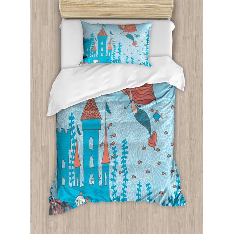 Ensemble de housse de couette sirène