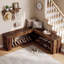 Banc de rangement en L 47,24 po