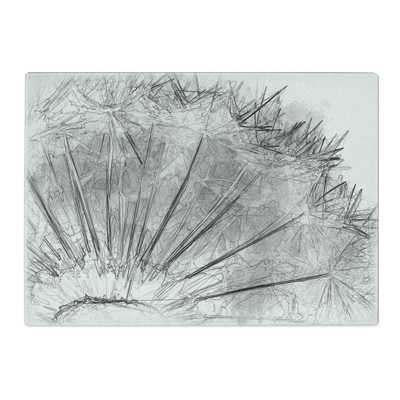 Dandelion Seeds Vol.8 Sketch Chopping Board, 0.4cm H x 20cm W x 28.5cm L