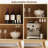 Fluted Sideboard Buffet Cabinet with Solid Wood Legs-975134559