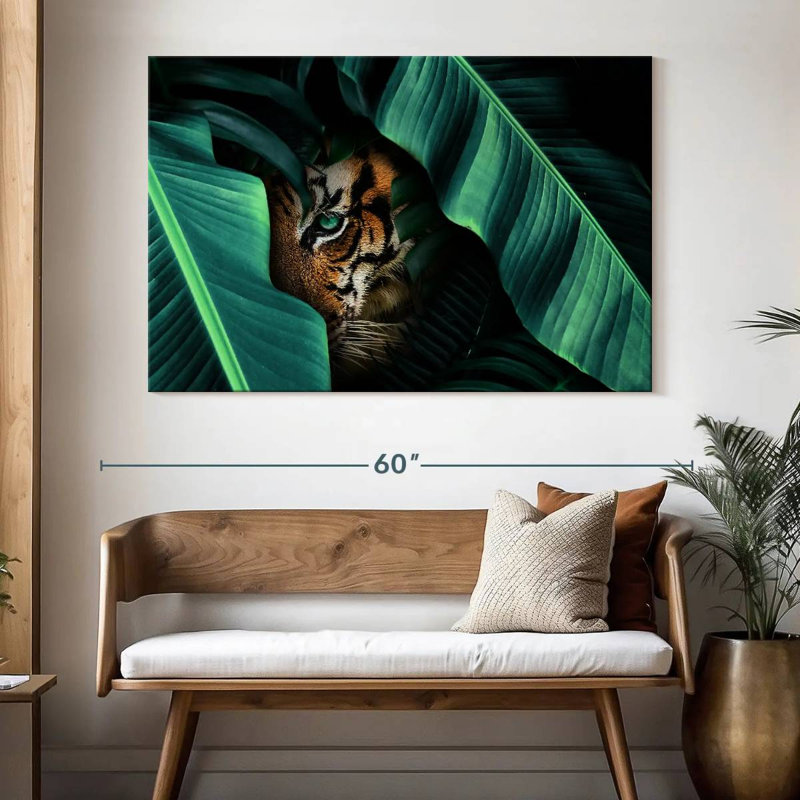 Brampt Hiding Tiger, 34'' H x 51'' W