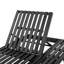 Chaise longue de jardin rustique réglable en bois d'acacia pour jardins