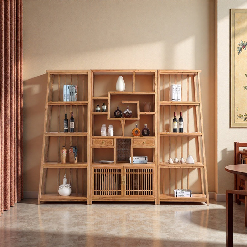 Nouvelle bibliothèque de style rétro chinois minimaliste