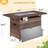 Rectangle Steel Propane Smokeless Fire Pit Table with Hidden Fuel Tank