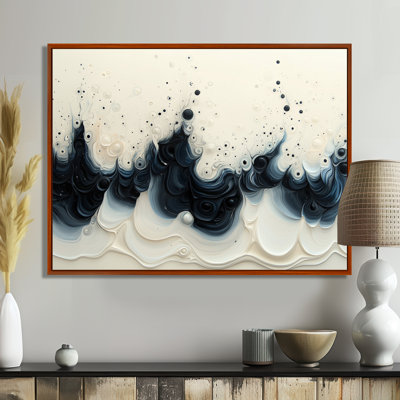 Coggeshall, vague blanche et noire, volcan rythmique IV - goutte, peinture, art mural