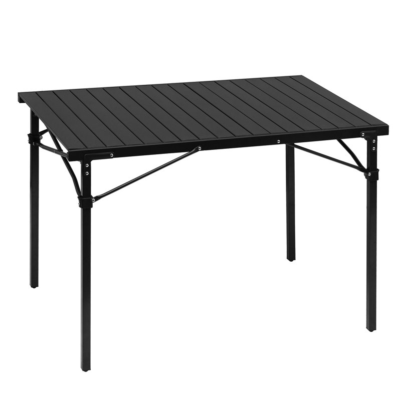Moodus 6 Person Rectangular 107cm L Camping Table, Black