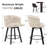 Swivel Upholstered Counter Stool With Metal Frame,-1906160402