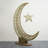 Crescent & Star Metal Islamic Table Décor – Elegant Ramadan and Eid Home Sculpture-128859532