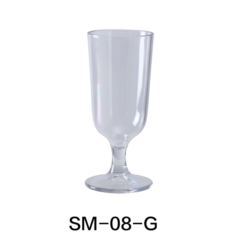 Verre à pied en plastique Stemware, L 3 po x l 3 po x H 5,5 po