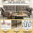 Latitude Run® Faux Leather Upholstered Futon Sofa Bed with Armrests and Backrest Adjustable-394392189