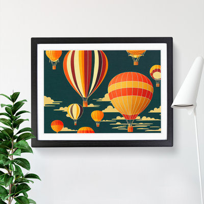 Art Deco Hot Air Balloons Vol.1 - Single Picture Frame Print