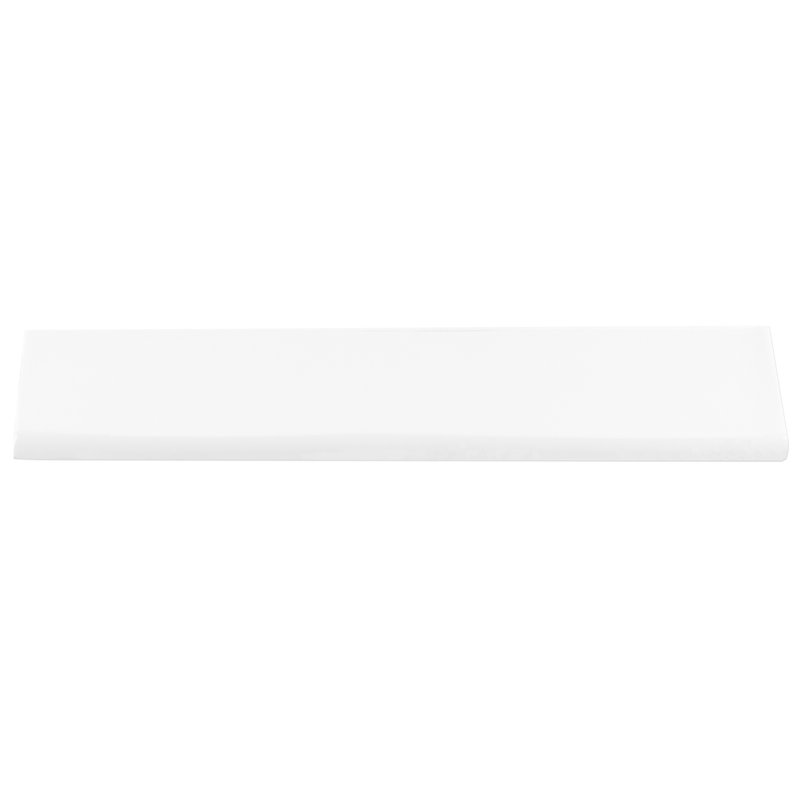 Manchester 3x12 Glossy Ceramic Bullnose, Bianco White