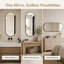 Miroir de salle de bain 48 po x 24 po noir, verre HD, suspendu vertical / horizontal, moderne