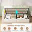 Upholstered Daybed with Charging Station & Hydraulic Storage, Corner Bed with LED Headboard-1087049668-1087049670