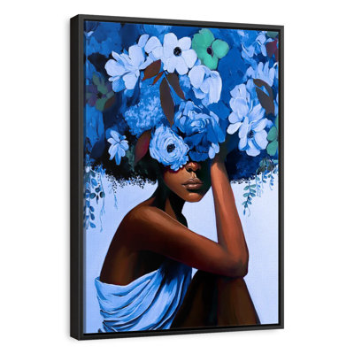 Fille aux cheveux bleus