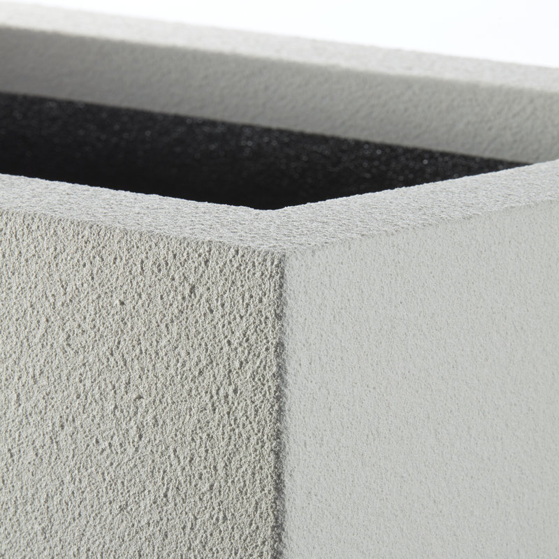 Milan Tall Polymer Box, White, 19" H x 46" W x 17" D