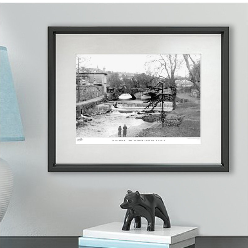 Tavistock, The Bridge And Weir C1955 by Francis Frith - Single Picture Frame Print, 28cm H x 36cm W