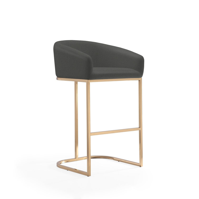 Lioba Upholstered Counter Stool with Metal Frame